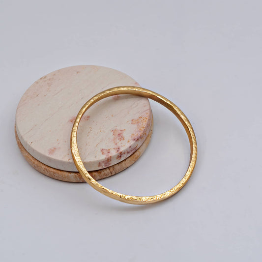 Pentagonal Brass Bangle Bracelet | Kito