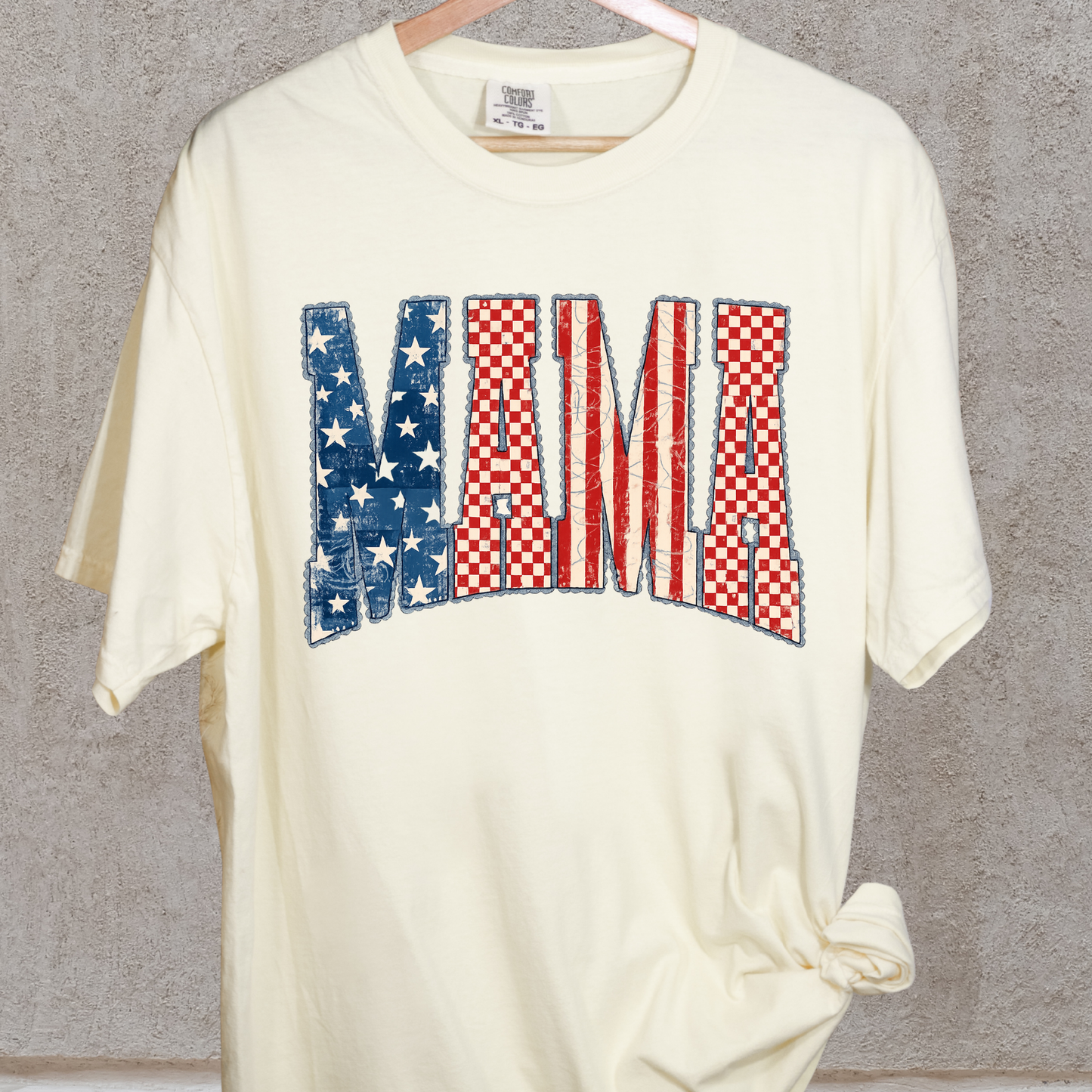 Mama Patriotic Tshirt - Long Sleeve - Crewneck - Hoodie
