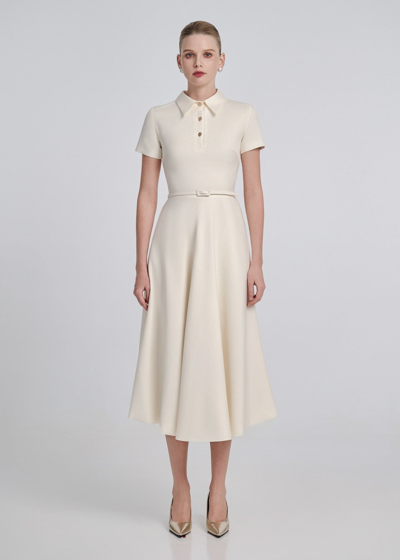 Polo Flared Midi Dress