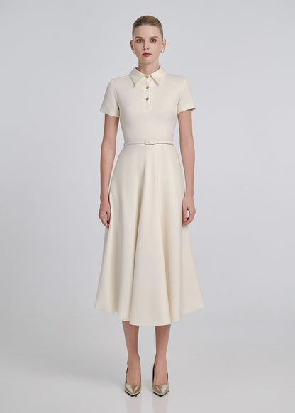 Polo Flared Midi Dress