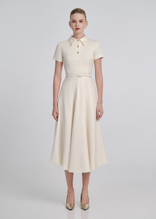 Polo Flared Midi Dress