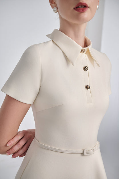Polo Flared Midi Dress