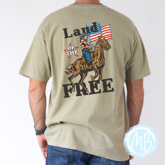 Land of the Free Tee (Desing on back)