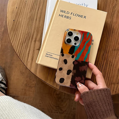 Leopard Four-Color  Pattern iPhone Case | ZAKAPOP