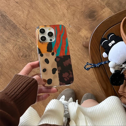 Leopard Four-Color  Pattern iPhone Case | ZAKAPOP