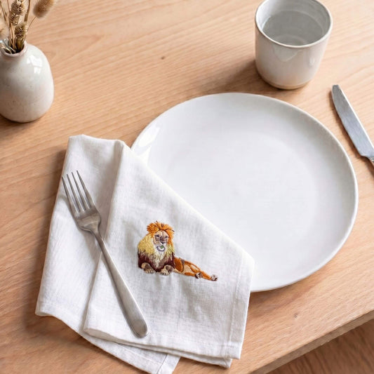 African Wildlife Cotton Tea Towels - Handmade Kitchen Gift