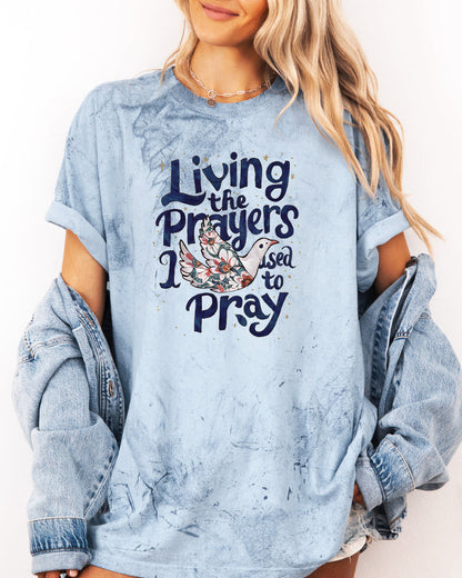 Living the prayer Christian Comfort Colors Garment Dyed T Shirt