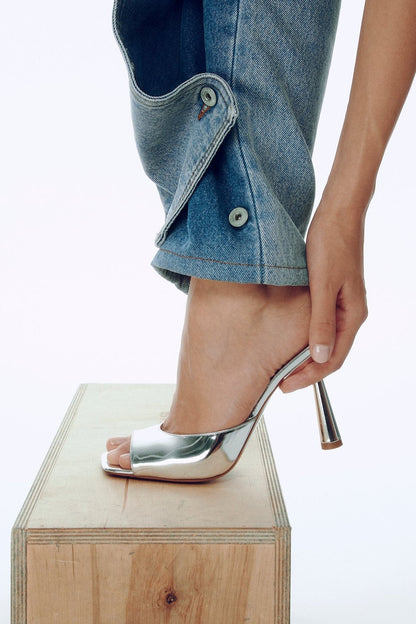 Greta Mule 70 Mirror Leather