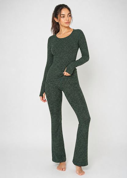 Soft Heather Jersey Long Sleeve Thumbhole Top Made in USA