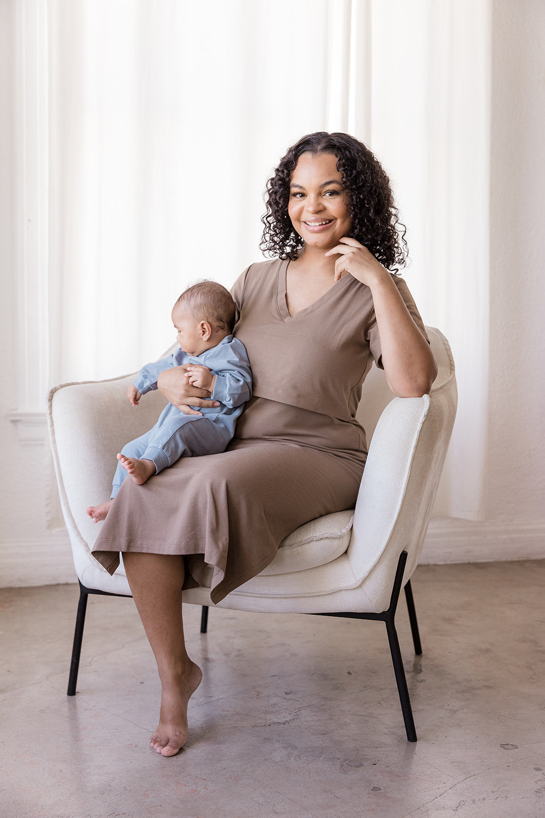 Everyday Breastfeeding Dress - Heather Gray