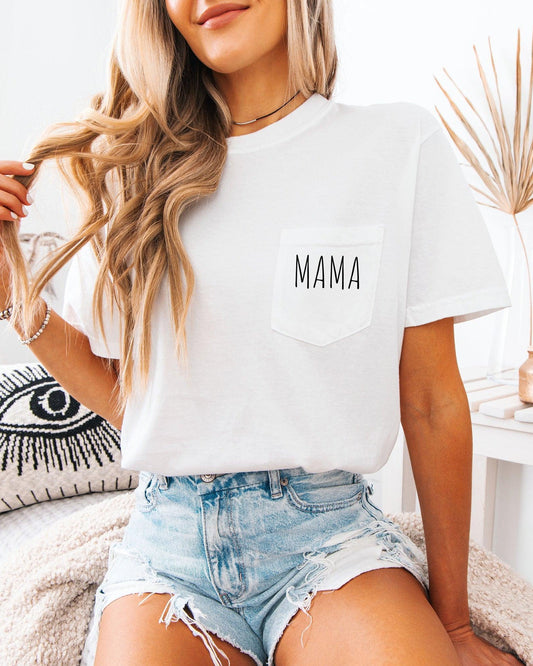 Mama Comfort Colors Pocket T Shirt