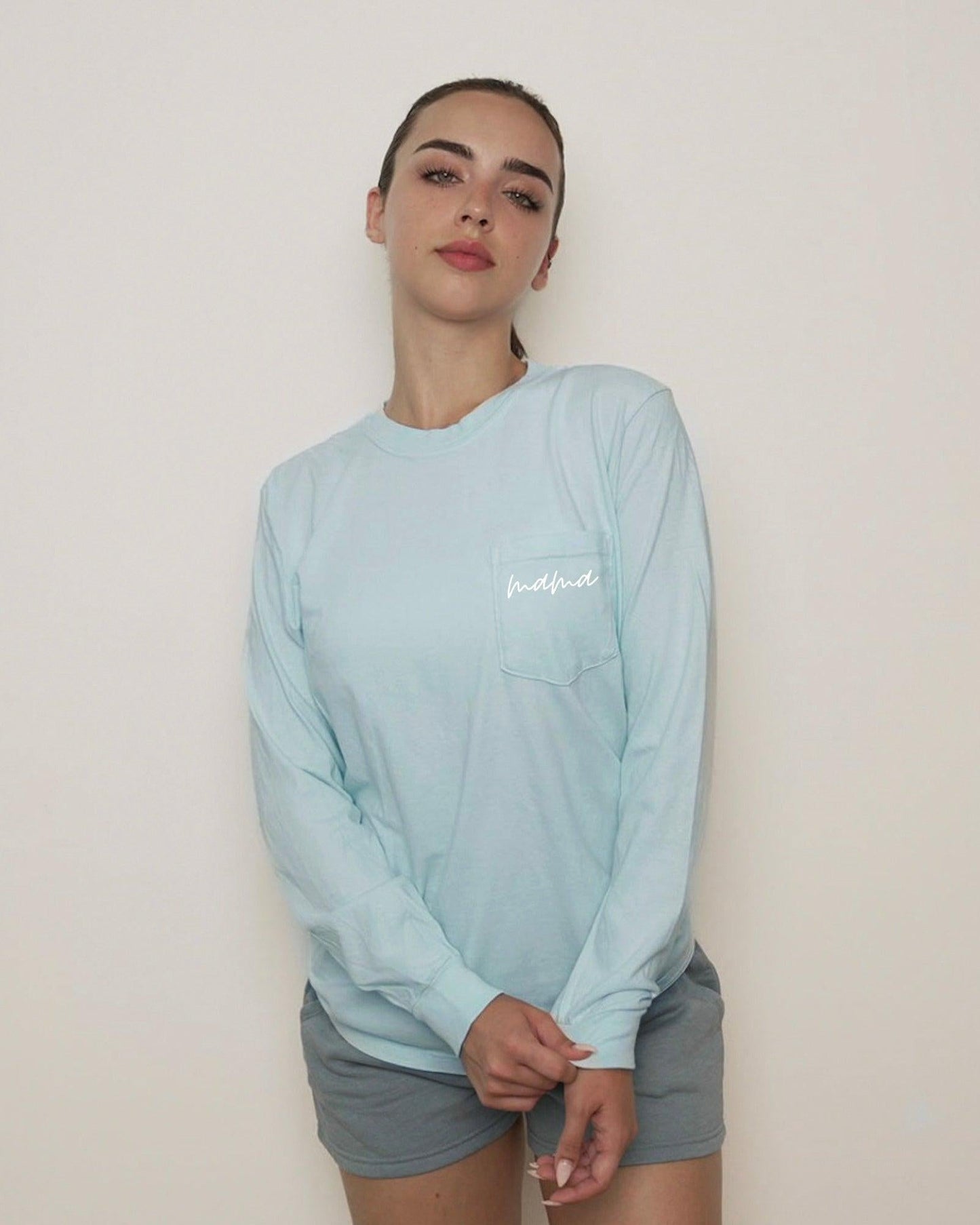 Mama Pocket Comfort Colors Long Sleeve Shirt