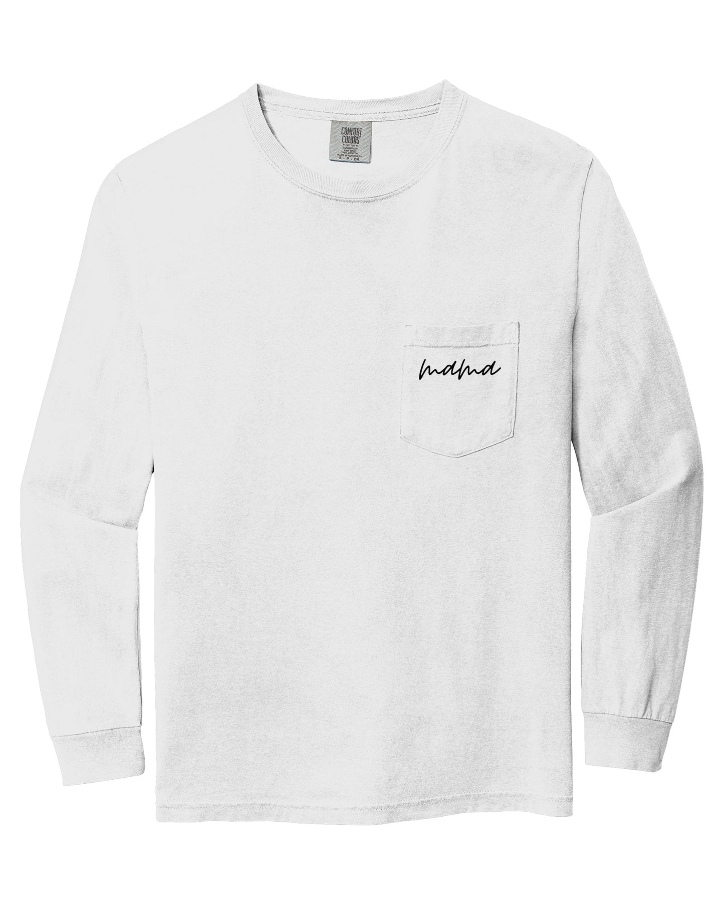 Mama Pocket Comfort Colors Long Sleeve Shirt