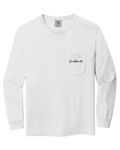 Mama Pocket Comfort Colors Long Sleeve Shirt