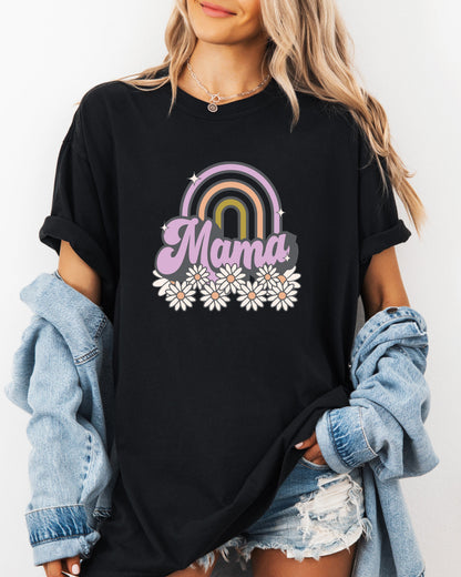 Mama Rainbow Comfort Colors T Shirt