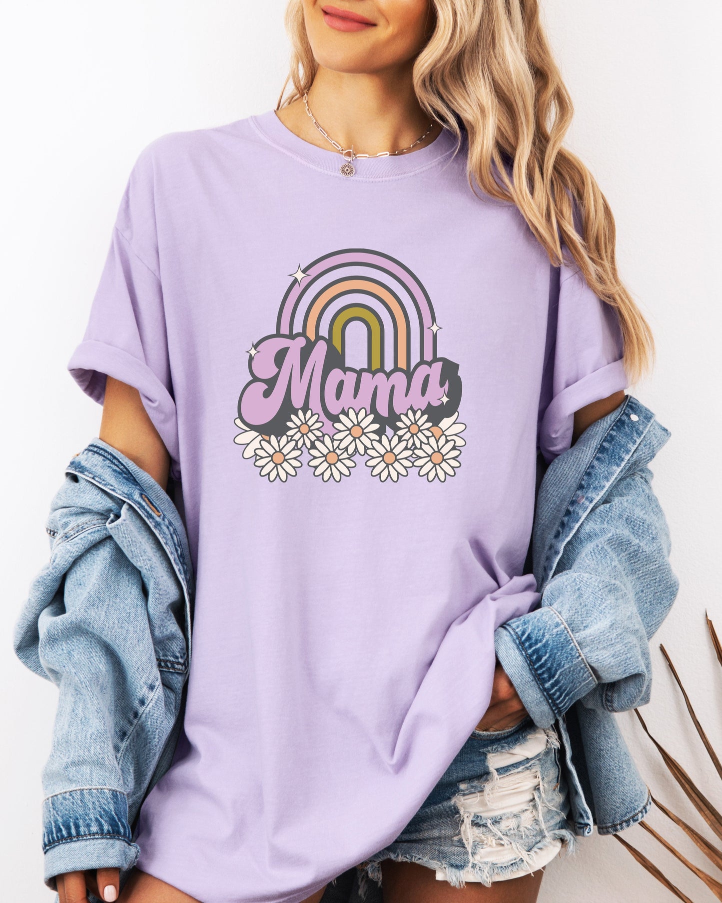 Mama Rainbow Comfort Colors T Shirt
