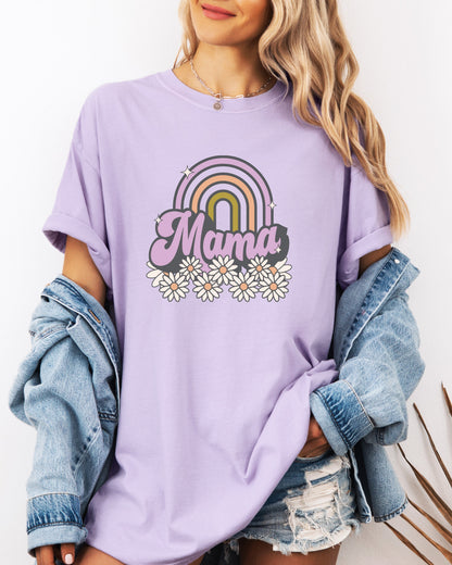 Mama Rainbow Comfort Colors T Shirt