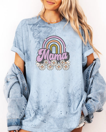 Mama Rainbow Comfort Colors T Shirt