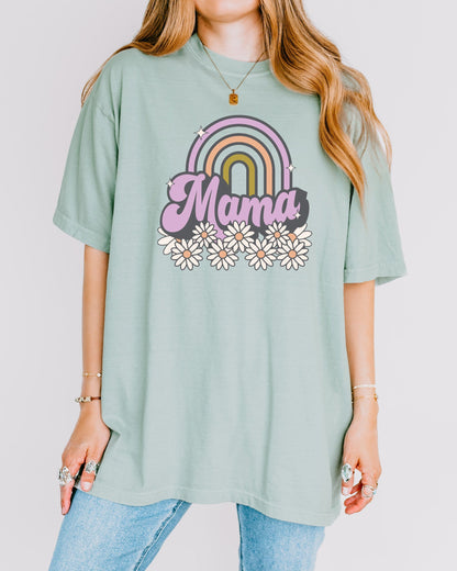 Mama Rainbow Comfort Colors T Shirt