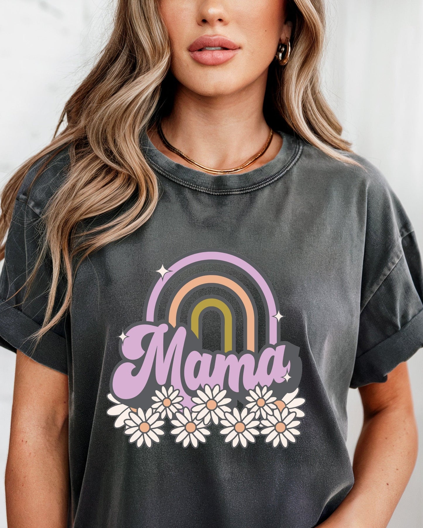 Mama Rainbow Comfort Colors T Shirt