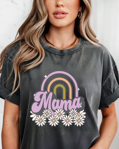 Mama Rainbow Comfort Colors T Shirt