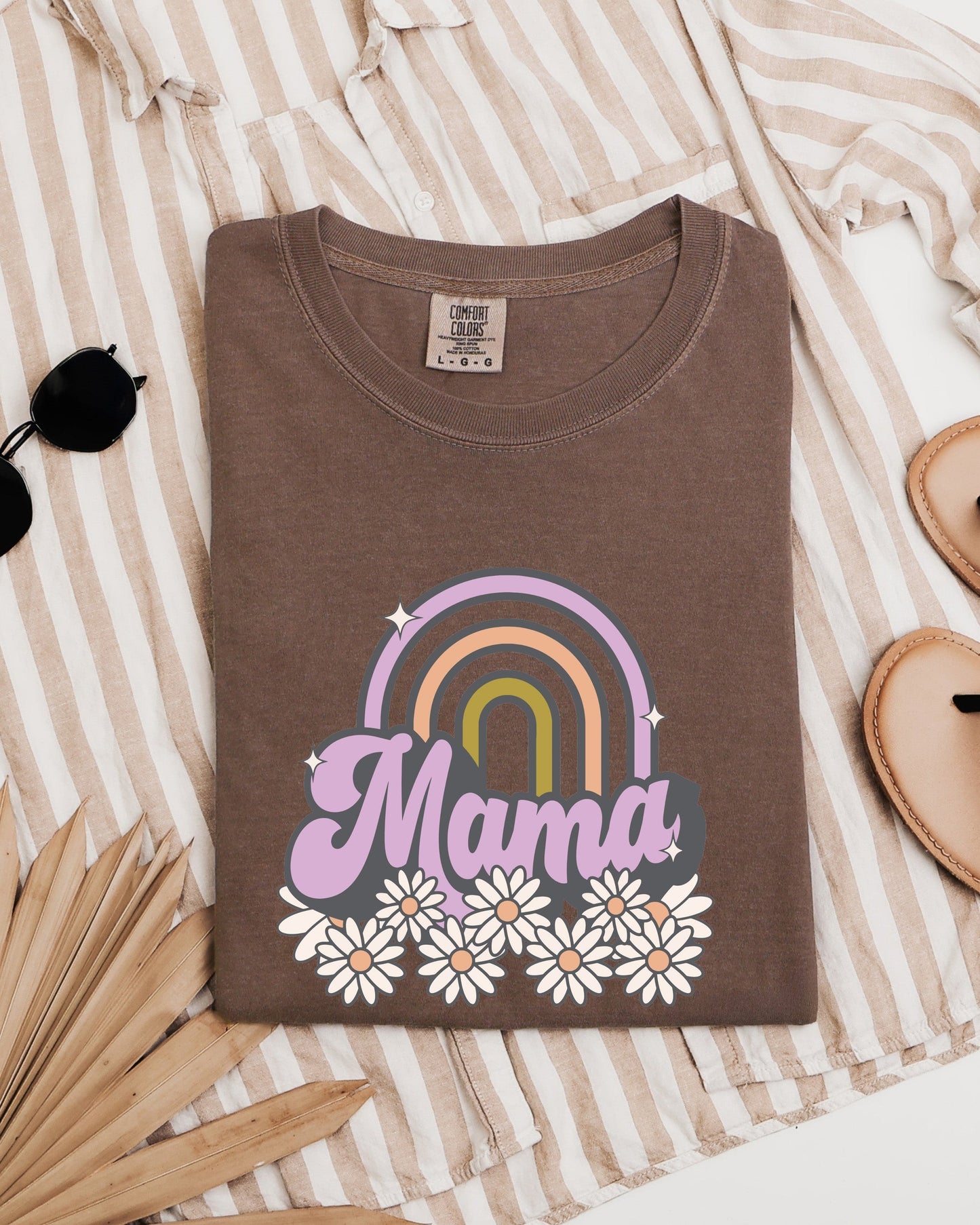 Mama Rainbow Comfort Colors T Shirt