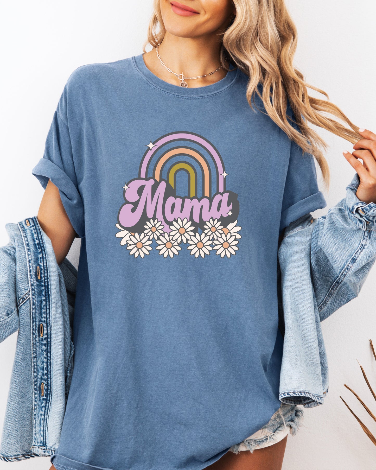 Mama Rainbow Comfort Colors T Shirt