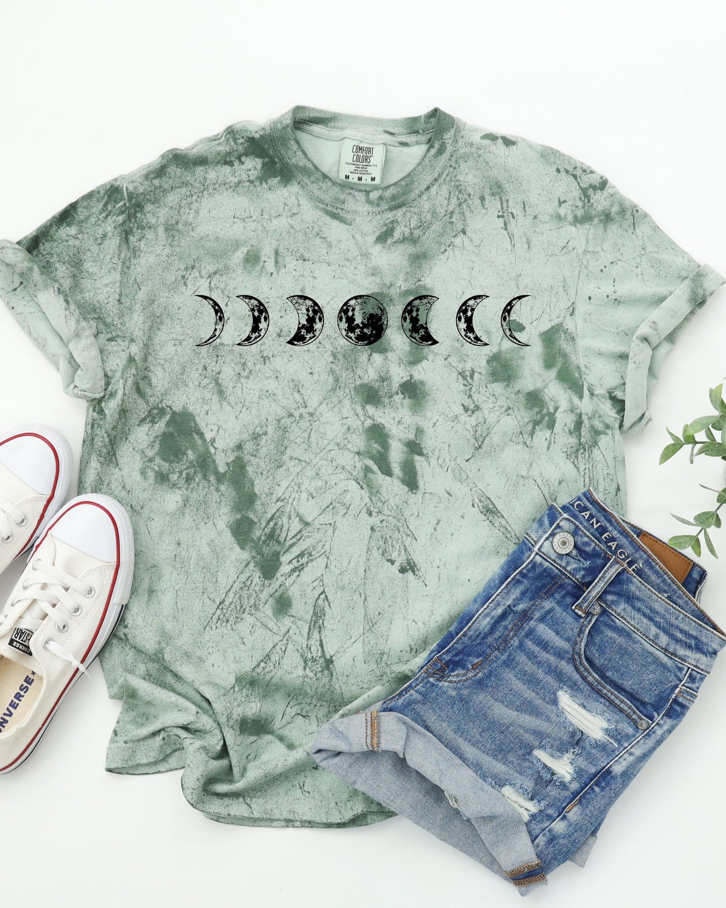 Moon Phase Nature Comfort Colors Garment-Dyed T-Shirt – Summer Vacation Camping Graphic Tee