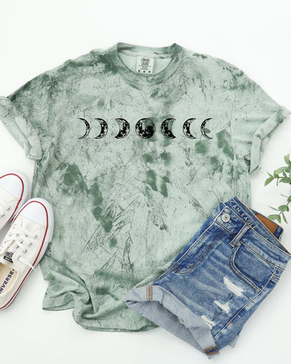 Moon Phase Nature Comfort Colors Garment-Dyed T-Shirt – Summer Vacation Camping Graphic Tee