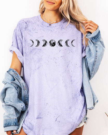 Moon Phase Nature Comfort Colors Garment-Dyed T-Shirt – Summer Vacation Camping Graphic Tee