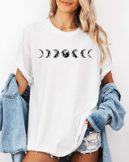 Moon Phase Nature Comfort Colors Garment-Dyed T-Shirt – Summer Vacation Camping Graphic Tee