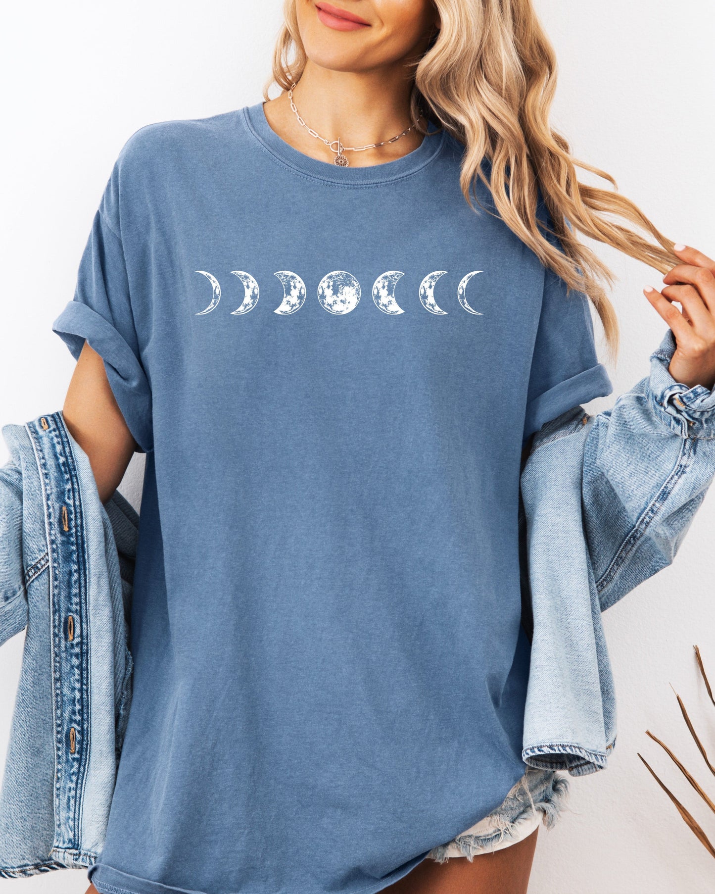 Moon Phase Nature Comfort Colors Garment-Dyed T-Shirt – Summer Vacation Camping Graphic Tee