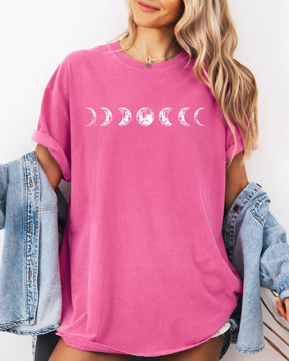 Moon Phase Nature Comfort Colors Garment-Dyed T-Shirt – Summer Vacation Camping Graphic Tee