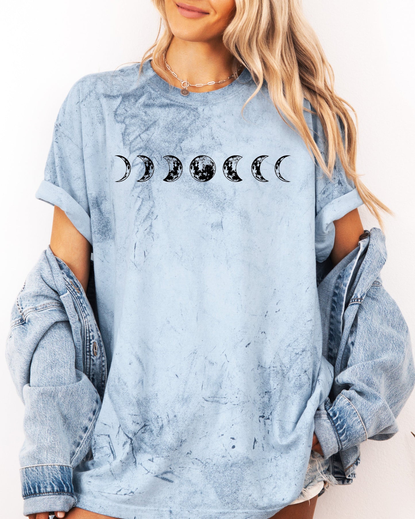 Moon Phase Nature Comfort Colors Garment-Dyed T-Shirt – Summer Vacation Camping Graphic Tee