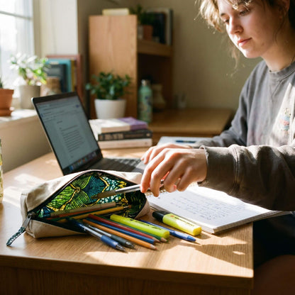 Pencil Pouch Zipper Bag – Fair Trade Canvas Pencil Case