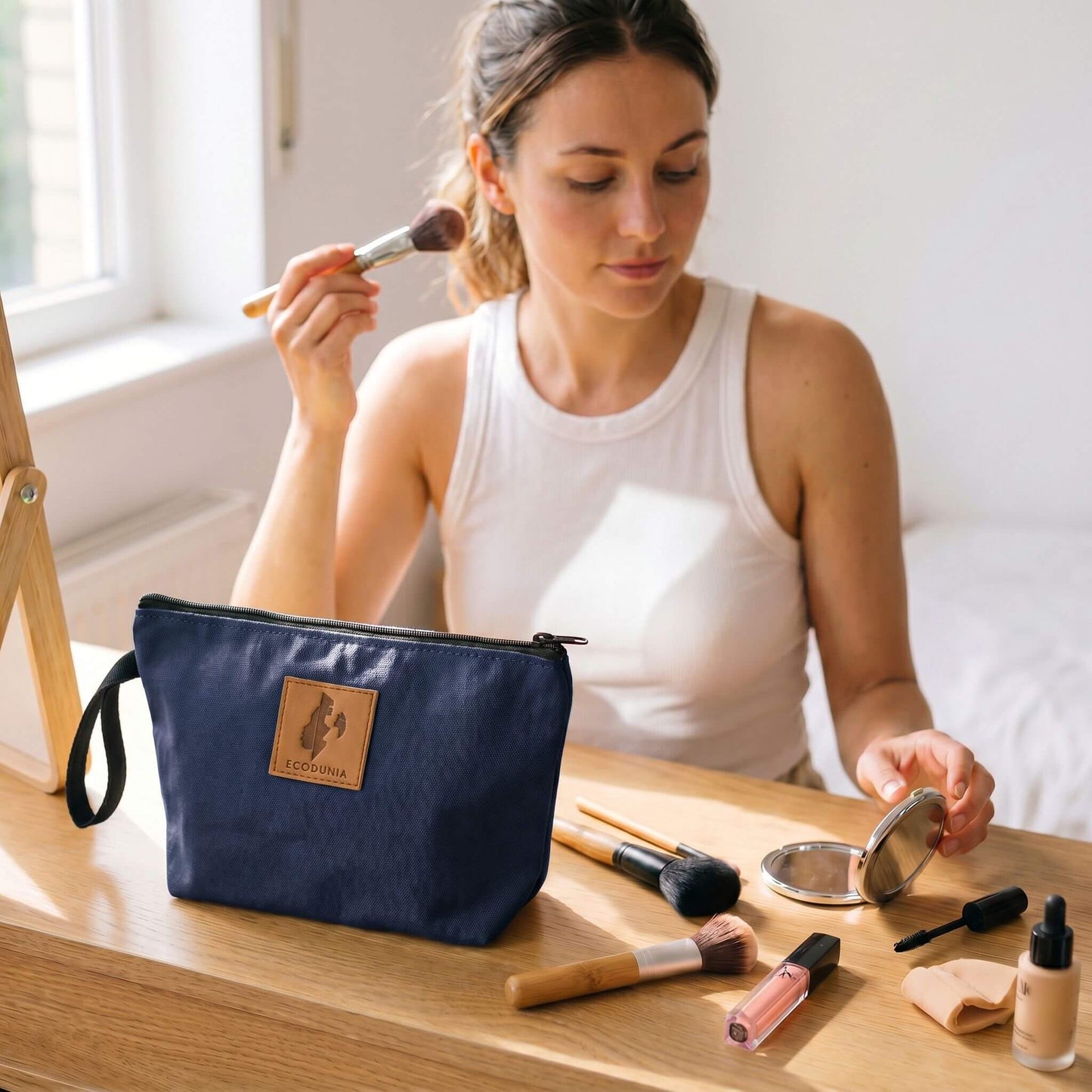 Ren Canvas Makeup Bag – Fair Trade Cosmetic & Toiletry Pouch