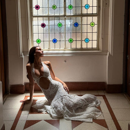 No Second Chance White Lace Maxi Dress