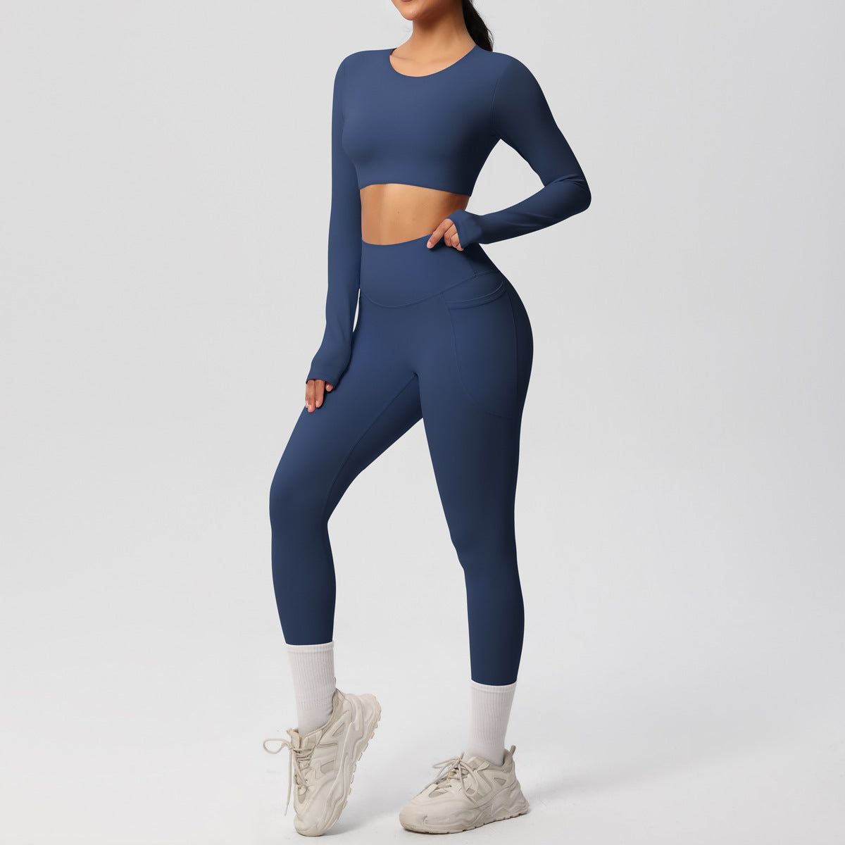 Double Sided Brushed Breathable High Elastic Tight Sports Set