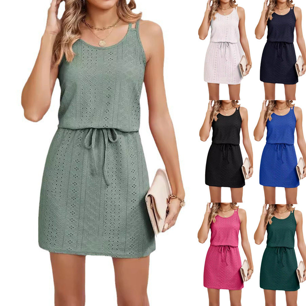 Women's Skeleton Swimsuit Blouse Crossed Back Swimming Blouse Thin Straps Bohemian Summer Dress