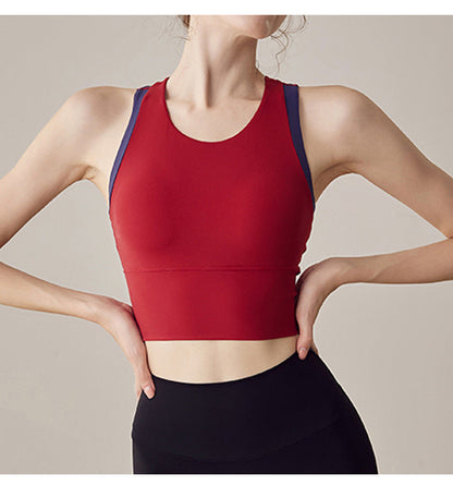 Sports Fitness Vest Push-up Shockproof Top