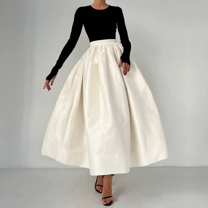 Spring Arrival Sexy Atmosphere Sweet Loose Big Hem Women A line Skirt