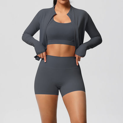 Fitness Sports Wear Three Piece Set