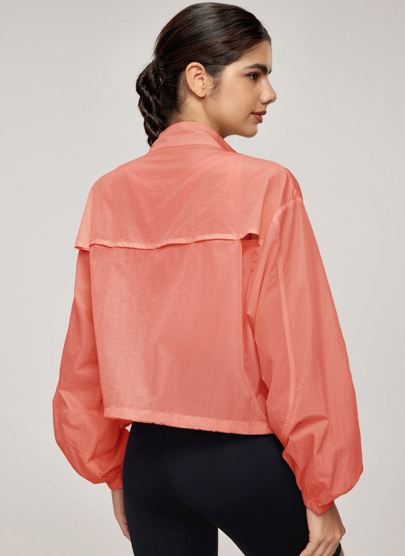 Lightweight Breathable Workout Drawstring Adjustable Jacket
