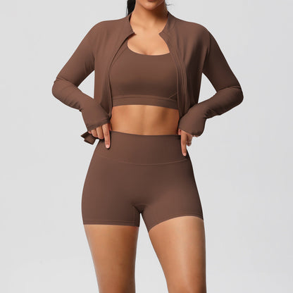 Fitness Sports Wear Three Piece Set