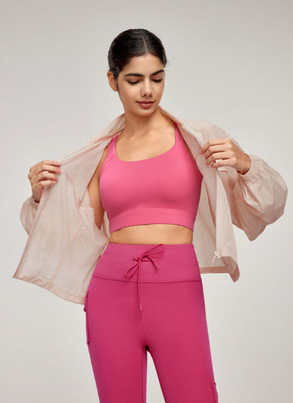 Lightweight Breathable Workout Drawstring Adjustable Jacket