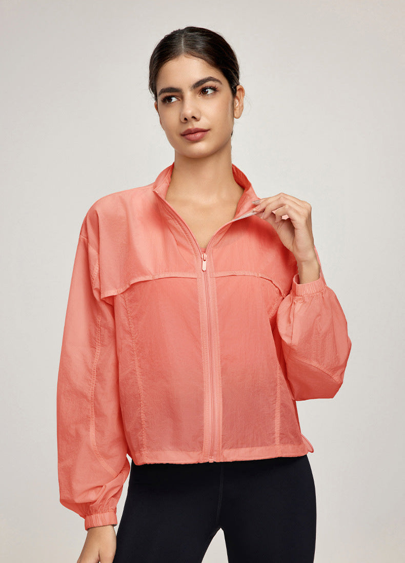 Lightweight Breathable Workout Drawstring Adjustable Jacket