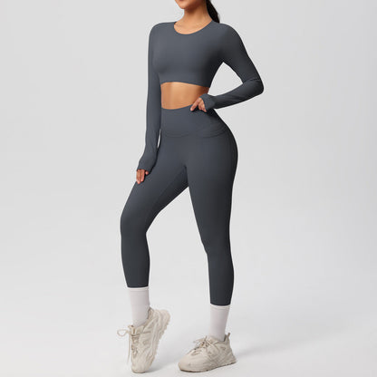 Double Sided Brushed Breathable High Elastic Tight Sports Set