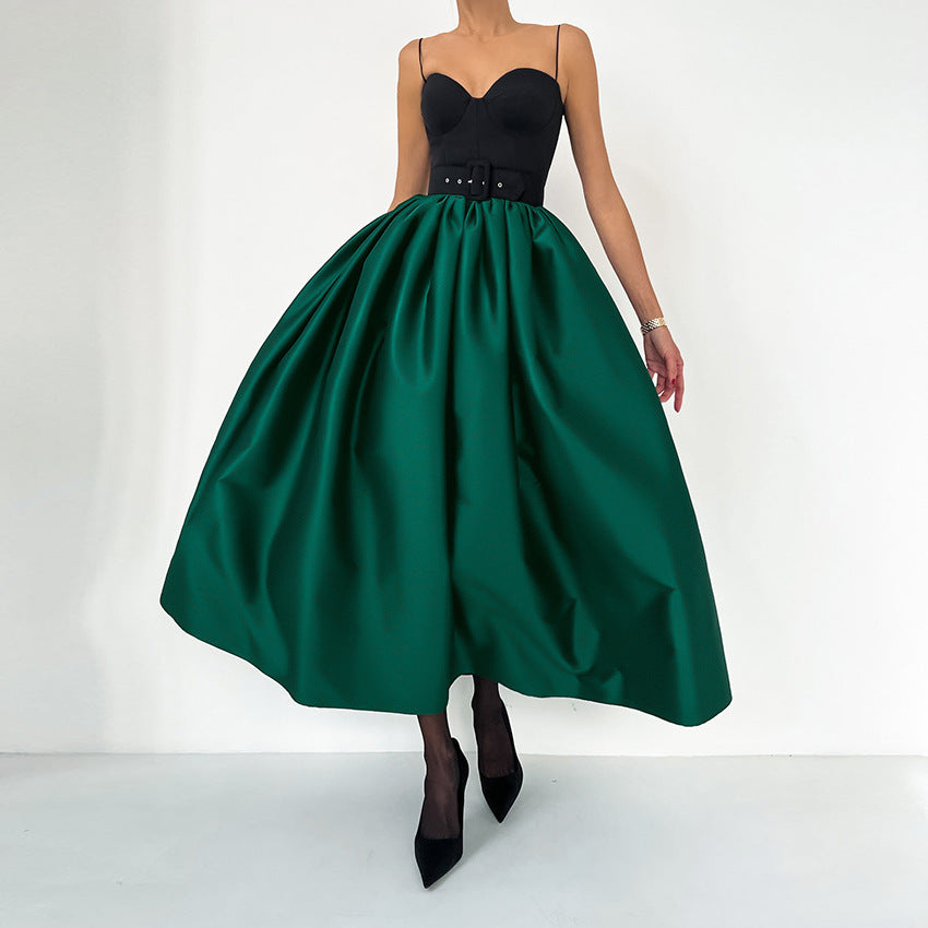 Spring Arrival Sexy Atmosphere Sweet Loose Big Hem Women A line Skirt