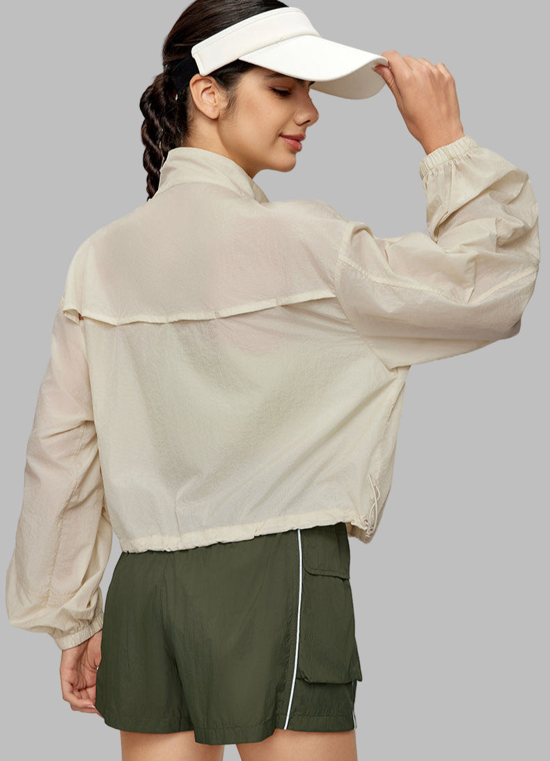 Lightweight Breathable Workout Drawstring Adjustable Jacket
