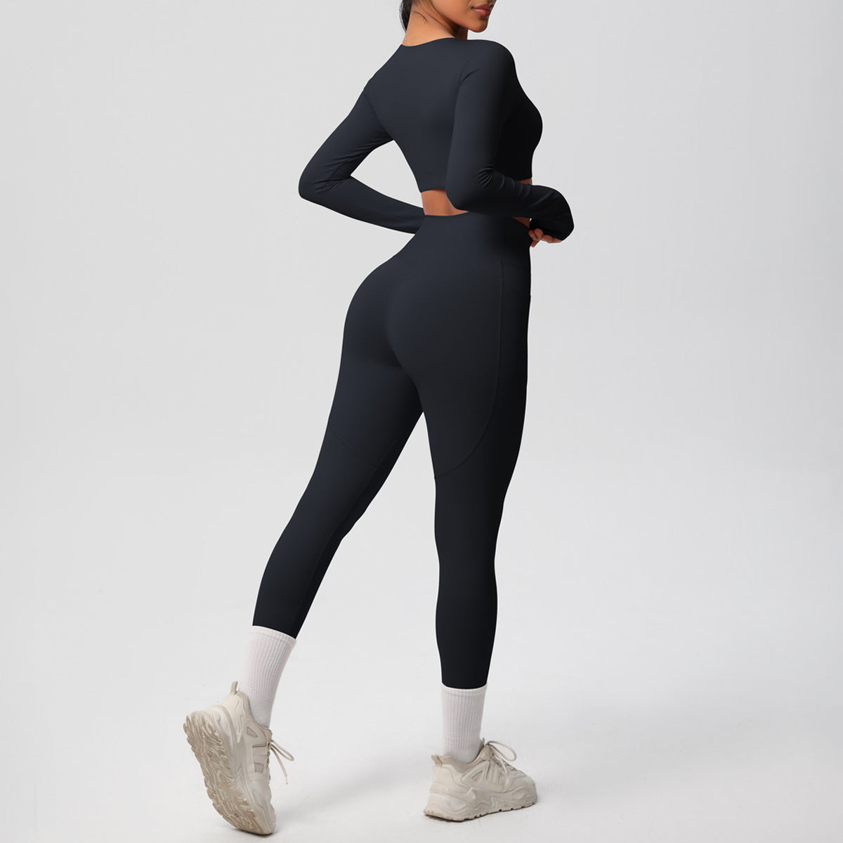 Double Sided Brushed Breathable High Elastic Tight Sports Set